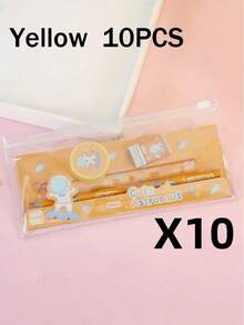 Cartoon Stationery Gift Set, Pencil Case With Eraser & Ruler - Cute School Supply Prize & Promotion Gift - Multicolor - View 15