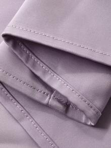 DAZY Elegant Satin Ruffle Lace Patchwork Women's Nightgown - Purple - View 7