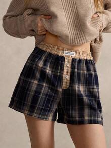 Women's Loose Casual Plaid Pants, Suitable For Vacation, Church, Teacher's Day, Country Music Concert, Leisure At Home, Sleepwear Bottom - Multicolor - View 5