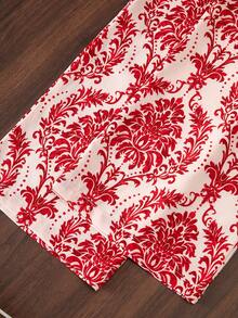 Sparklyn Girls' Beach Vacation Basic Halter Shirt + Loose 3/4 Pants Woven Floral 2 Pieces Set - Red - View 6