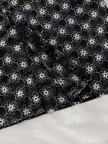 AXEPEAK Men's Simple Print Short Sleeve Shirt - Black - View 5