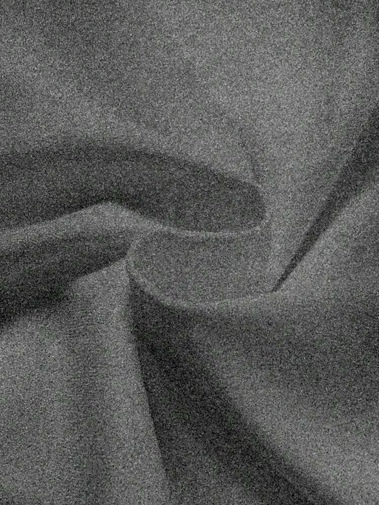 女士夏季休闲日常锁边圆领短袖T恤 - 灰色 - 查看 5