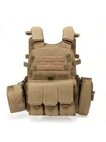 1Parts Mini Model Multifunctional Outdoor Training Vest - Molle System, Adjustable And Can Be Used For CS Gaming, Hiking And Fishing, Polyester, All Season Clothing Vest Men Multifunctional Lightweight Training Vest Black Outdoor CS Field Equipment Tactical Vest Outdoor Camping Vest - Multicolor - View 3