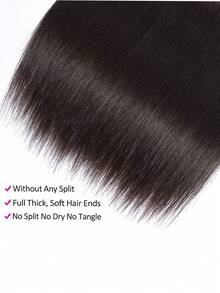 1pc Straight Human Hair Bundles Natural Black Color 10-28Inch Weave Remy Human Hair Extensions For Women - SNatural - View 7