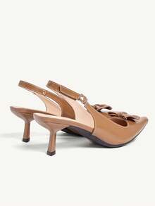 CUCCOO CHICEST Women's Pointed Toe Buckle Design Everyday Versatile Fashion High Heels - Apricot - View 10