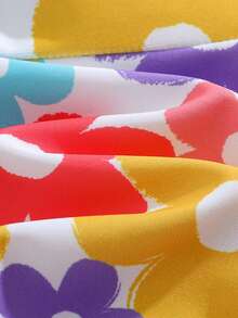 SHEIN Đồ bơi in hoa dễ thương dành cho bé gái, đa năng cho kỳ nghỉ biển và mặc hàng ngày. - Nhiều màu - Xem 4