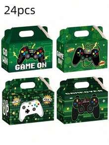 4/8/12/16/20/24个游戏手柄套装 游戏派对礼盒 糖果盒 生日礼物礼盒 VR电竞派对装饰用品 6 x 3 x 3.5 英寸 - 綠色 - 查看 9