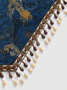 ROMWE Hippie 复古嬉皮西部音乐节木珠流苏边佩斯利印花波西米亚风女装套装 - 彩色 - 查看 3