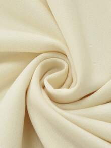 Resyla Women's Casual Contrast Color Collar Tie Detail Sweatshirt, Autumn - Apricot - View 6