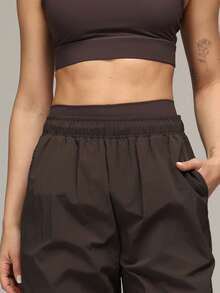 Sigmas 女士梭织直筒运动裤 - 咖啡棕 - 查看 4