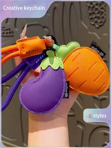 [Fun Keyring]Hot Chili & Pizza Keychain Best Friend Gift | Quirky Key Chain | Cute Foodie Accessory | Novelty Present - Multicolor - View 1