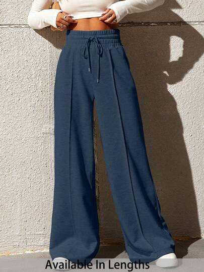 SHEIN Tall CURVE Pantalones de chándal rectos y holgados para mujer de talla grande