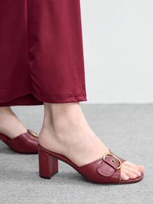 CUCCOO BIZCHIC Women Gladiator Sandals Valentine's Day - Burgundy - View 7