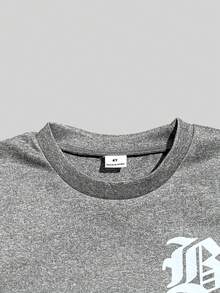 2pcs Toddler Boys' T-Shirt And Shorts Set, Casual Street Style - Grey - View 4