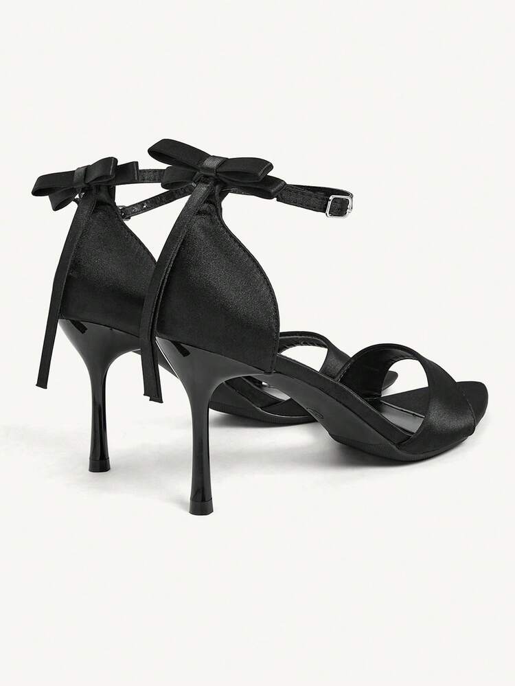 CUCCOO CHICEST Women's Pointed Toe Bowknot Strap High Heel Sandals, Sexy Elegant Stilettos For Summer, Suitable For Formal Occasions, Parties, Weddings, Dates, Afternoon Tea