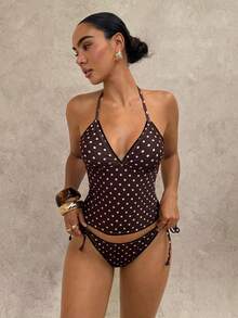 Swim Glamine Sweet Cherry Plaid Bikini Set - Multicolor - View 4