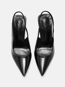 CUCCOO CURVES Women Shoes Women's Pointed Patent Leather Bright Design Daily Versatile Fashion High-Heeled Shoes - Black - View 10