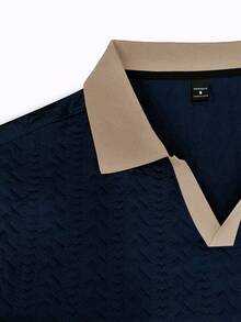 Manfinity CasualCool 男士休闲百搭度假旅行撞色短袖Polo衫 男士针织衫 男士纽扣针织Polo衫 男士Polo衫 男士翻领衬衫 男士针织Polo衫 复古风格，适合日常休闲、周末旅行、户外活动、探险旅行、轻松的工作环境或半正式场合，也是送给男友/丈夫、周年纪念/生日、派对、圣诞节、新年、婚礼等场合的理想礼物。 - 寶藍色 - 查看 7