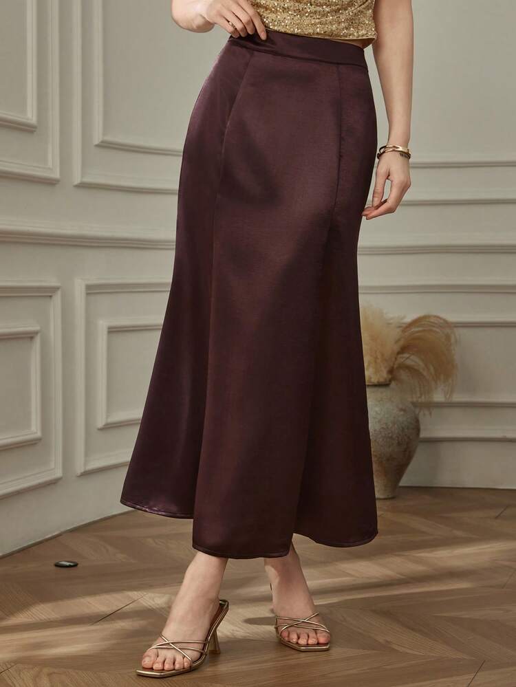 Women's Long Textured Skirt, Suitable For Party, Valentine's Day, Spring/Summer Business Casual Woman