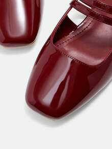 CUCCOO CURVES Zapatos planos anchos y ensanchados para mujer - Burdeos - Ver 8