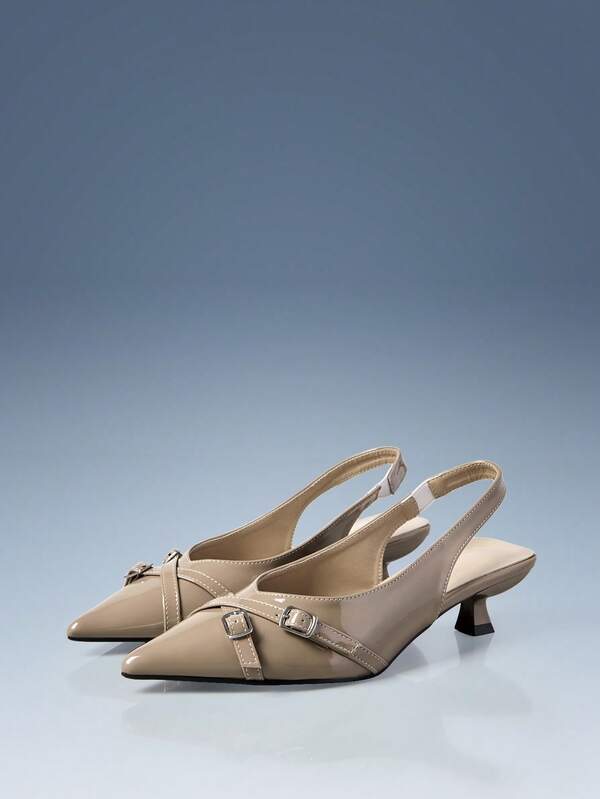 CUCCOO GRLICON 女士铆钉装饰搭扣高跟鞋