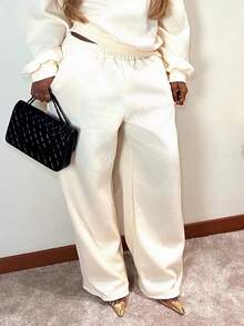 Mariisbox Quần nỉ nỉ cỡ lớn đi nghỉ sân bay, thường ngày mùa thu, mùa thu, mùa đông, trở lại trường học Giáng sinh Lễ tạ ơn - Vàng nhạt - Xem 5