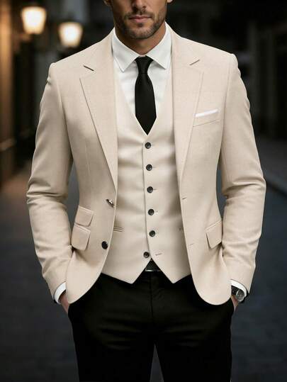 Manfinity Mode Blazer casual para hombre, esencial para el uso diario