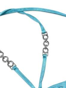 Áo quây mùa hè mới gợi cảm, bóng bẩy dành cho nữ - Màu xanh lam - Xem 5