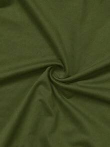 Sunnyshic Frilya 大码女士纯色露肩褶皱阔腿休闲连体裤 - 軍綠色 - 查看 6