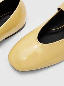 CUCCOO BIZCHIC Women's Fashion Commuter Versatile Casual Mary Jane Flat Shoes For Christmas Spring Shoes - Light yellow - View 7