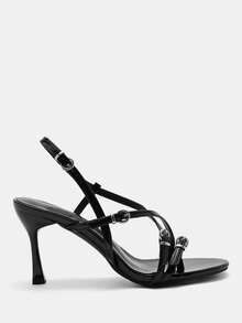 CUCCOO CURVES Women Shoes Women Round Toe Design Daily Versatile Fashion Wide Last High Heels Valentine's Day - Black - View 2