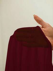 Aloruh Gaun Halter Tanpa Punggung Warna Polos Seksi untuk Wanita, Musim Panas, Gaun Musim Panas - Burgundy - View 8