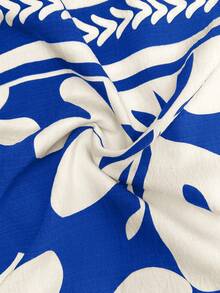 Sylviya Women's Casual Floral Print Sleeveless Mini Vacation Dress - Blue - View 8