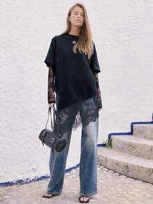 Nöista Áo kiểu với tay áo và viền ren, lý tưởng cho trang phục nghỉ xuân hoặc trang phục sinh nhật, thích hợp để phối nhiều lớp. Kết hợp kiểu dáng thoải mái với các chi tiết ren thanh lịch, từ trang phục ban ngày đến trang phục buổi tối. Phong cách lễ hội thanh lịch, trang phục nghỉ dưỡng và trang phục ngày Valentine tinh tế. - Màu xám đen - Xem 6