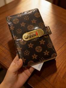 1pc 2026 New Compact Password Lock Personal Accounting Notebook, Portable Anti-Peeping Storage Book, Suitable For Travel Record, Life Journal,Biweekly Savings Plan,10000 Savings Plan,Savings Strategy - Multicolor - View 5