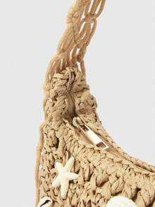 ROMWE Fairycore Túi xách nữ - Màu Khaki - Xem 4