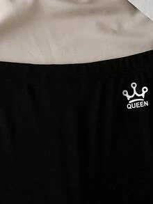 SHEIN Franclia 女士高腰显瘦提臀紧身短裤 - 黑色 - 查看 4