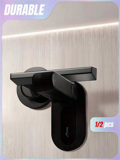 1pc Multifunctional Locks: Protecting Youngsters And Pets, No Drilling Required, Door Handle Lock Artifact,  To School,ABS Door Handle Lock Anti-Pinch Protection Buckle Door Handle