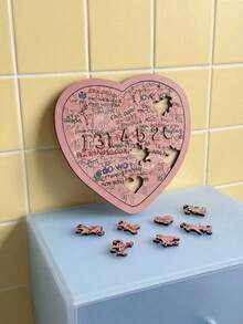 Joivida Tranh ghép hình DIY bằng bìa cứng chất lượng cao, kích thước lớn, họa tiết trái tim màu đỏ lãng mạn, quà tặng ngày Valentine, trang trí nhà cửa cho người lớn, đồ thủ công mỹ nghệ, quà sinh nhật. - Nhiều màu - Xem 2