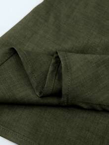 Franclia 大码女装时尚百搭S型性感露肩金属扣装饰上衣，浪漫露肩上衣，适合春夏和情人节穿着 - 橄欖綠 - 查看 6