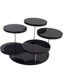 12pcs Round Acrylic Clear Stair Display Stand 4/7/12 Steps For Collectibles, Blind Box Toys, Desserts Or Cakes,Kitchen,Christmas Gift - Black - View 5