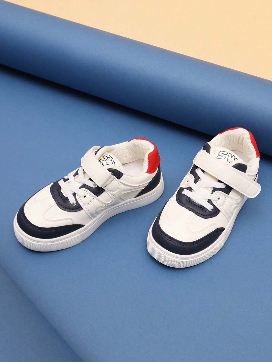 SUMWON Kids Casual Low Top Sneakers With Hook And Loop Closure Comfortable Walking Shoes School Playground Footwear Toddler Youth Fashion Sneakers - Blue - View 1