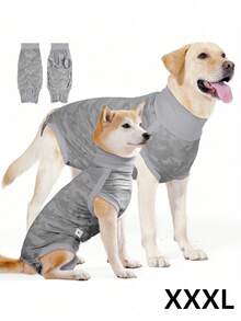 1件装狗狗术后恢复服，狗狗术后恢复服，母犬绝育手术服，狗狗手术专用连体衣，可替代伊丽莎白圈，迷彩款 - 彩色 - 查看 7