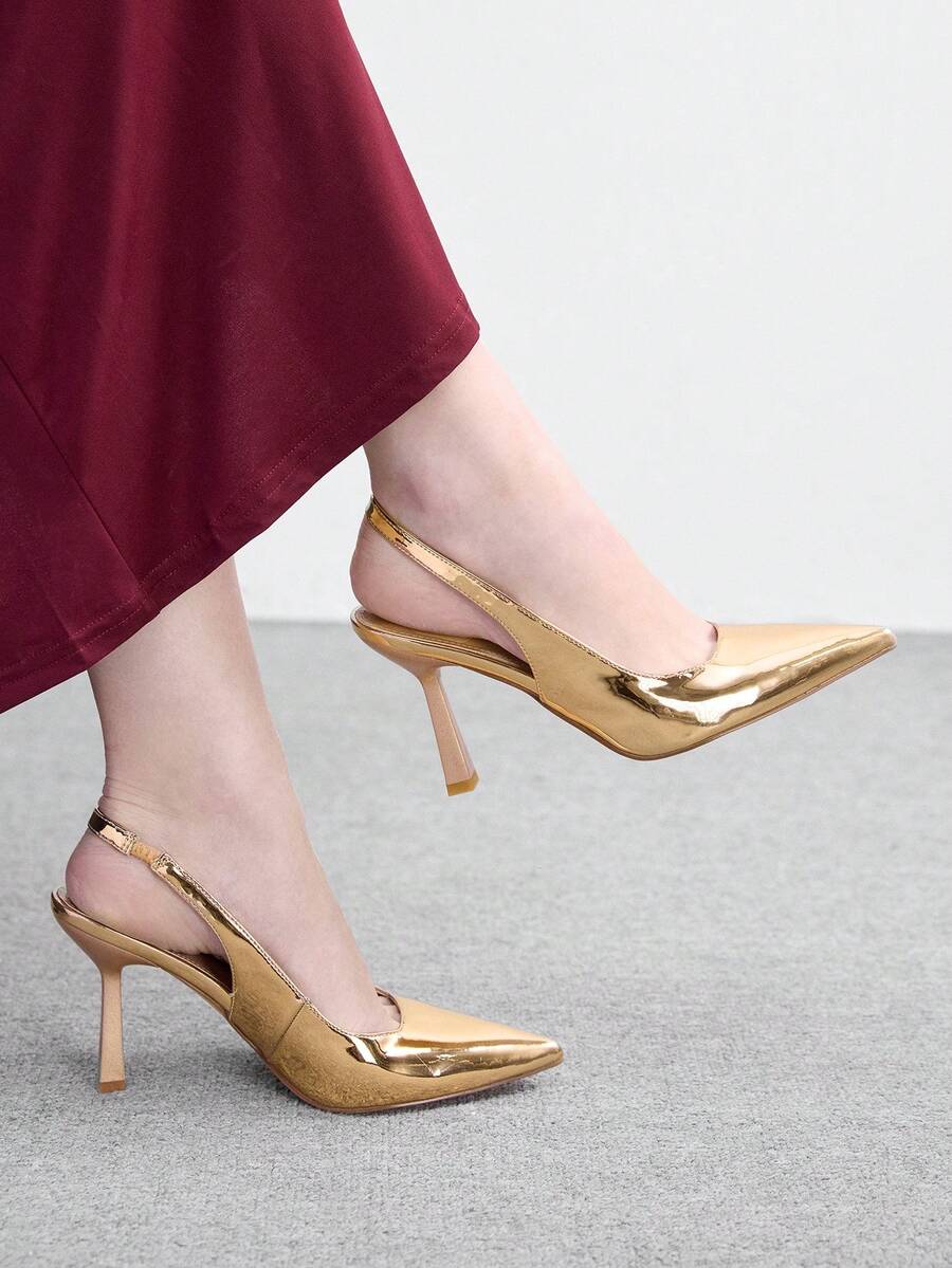 CUCCOO BIZCHIC Women's Pointed Toe Fashion High Heel Pumps Spring Shoes Spring Break Easter - Champagne - View 1