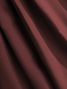 Franclia Elegant Fashion Printed Blouse And Pleated Midi Skirt 2 Pieces Set, Suitable For Layering Or Standalone, Autumn/Winter - Burgundy - View 6