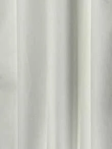 INAWLY 女士纯色褶皱心形领优雅短袖连衣裙 - 白色 - 查看 5