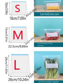 30Pcs Zipper Food Preservation Bags, Random Zipper & Pattern Design, Moisture-Proof Odor-Resistant Storage Pouch For Vegetables, Meat, Cereals, Oats And Beans, Practical Kitchen Organizer, Ideal Holiday Gift For Mom - Multicolor - View 10
