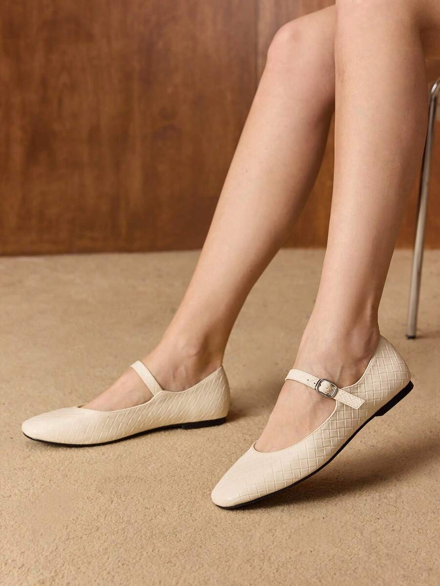 MOTF ROUND TOE COMFORTABLE FASHIONABLE AND ELEGANT WOMEN'S FLAT SHOES SPRING SHOES SPRING BREAK EASTER SPRING SHOES - cream - View 1