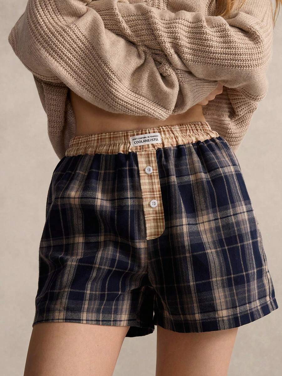 Women's Loose Casual Plaid Pants, Suitable For Vacation, Church, Teacher's Day, Country Music Concert, Leisure At Home, Sleepwear Bottom - Multicolor - View 1