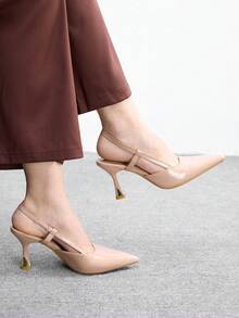 Off-white patent leather